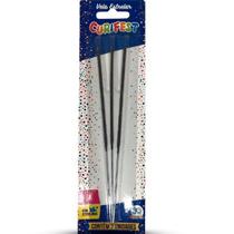 Vela Palito Estrela de Prata com 3 Unidades - Curifest