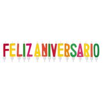 Vela Palito Feliz Aniversário - SilverFestas