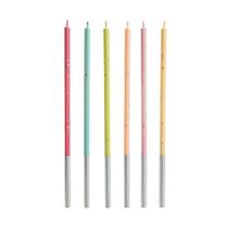 Vela Palito Gigante Arco-íris Candy com Glitter 15 cm - 1 unidade Pct. c/ 6 unds. - Silver Festas - Rizzo Vela Palito Gigante Arco-íris Candy com Glitter 15 cm - 1 unidade Pct. c/ 6 unds. - Silver Festas - Rizzo