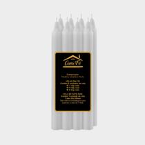Vela palito n8 branca 256g - casa fé