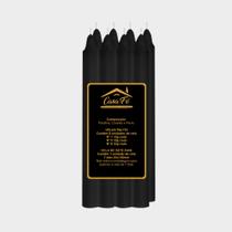 Vela palito n8 preta 256g - casa fé