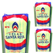 Vela Palito Votiva Verde Num 8 Kit 3 Und Parafina Decorativa Vela Palito Votiva Verde Num 8 Kit 3 Und Parafina Decorativa