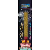 Vela para aniversario vulcao ouro - FESTCOLOR Vela para aniversario vulcao ouro - FESTCOLOR
