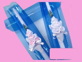 Vela para batizado flores