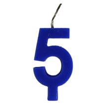 Vela Para Festa De Aniversário Azul Grande N5 Com 1 Unidade Vela Para Festa De Aniversário Azul Grande N5 Com 1 Unidade