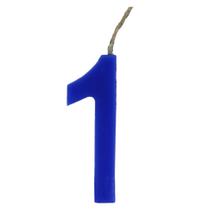 Vela Para Festa De Aniversário Nº 1 Cor Azul - 1 Unidade Vela Para Festa De Aniversário Nº 1 Cor Azul - 1 Unidade