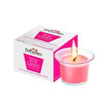 Vela para Massagem Corporal Beijável com Feromônios - Hot Flowers Sexy Candy - 40g