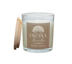 Vela Perfumada Aromática Artesanal Premium Baunilha 180g Vegetal - DiZana