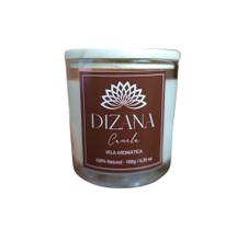 Vela Perfumada Aromática Artesanal Premium Canela 180g Vegetal - DiZana