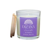 Vela Perfumada Aromática Artesanal Premium Lavanda 180g Vegetal - DiZana