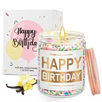 Vela perfumada Bersiler Happy Birthday, creme de baunilha, 200 ml