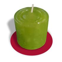 Vela Perfumada Com Cheiro De Erva Doce - Cor Verde