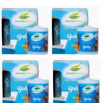 Vela Perfumada De Ambientes Baby Amazônia Aromas Kit c/4