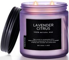 Vela perfumada de soja M&SENSE Lavanda e Aromaterapia Cítrica 330 ml