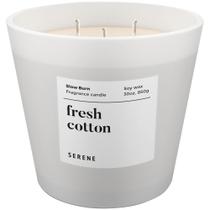 Vela perfumada, etiqueta oculta, algodão fresco, 900 ml, 3 mechas