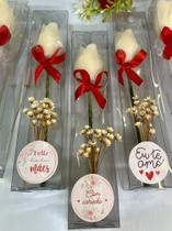 Vela Perfumada Flor Tulipa Presente Dia das Mães Amor Lembrancinha - Mensagem Feliz Dia das Mães