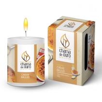 Vela Perfumada Gourmet Creme Brulee Chama de Ouro 60g