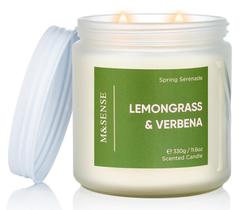 Vela perfumada M&SENSE Lemongrass Verbena 340mL 70h de tempo de queima