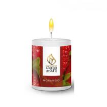 Vela Perfumada Morango 60g - Chama de Ouro Vela Perfumada Morango 60g - Chama de Ouro