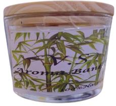 Vela Perfumada No Copo De Vidro 265ml Com Aroma De Bambu