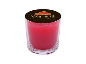 Vela Perfumada No Copo De Vidro 265ml Com Aroma De Pitanga - Velas Da JU