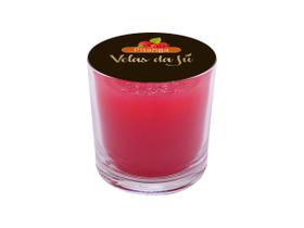 Vela Perfumada No Copo De Vidro 265ml Com Aroma De Pitanga - Velas da Jú