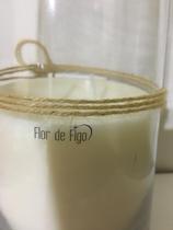Vela Perfumada no Vidro vaso flor de figo cera a base de soja pc020g Pavio Curto