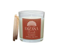 Vela Perfumada Premium Canela 180g Aromática Artesanal Vegetal - DiZana