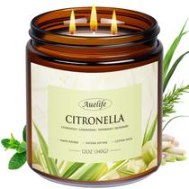 Vela perfumada Quelife Citronella 350ml 3-Wick 50+ Hour Burn Vela perfumada Quelife Citronella 350ml 3-Wick 50+ Hour Burn
