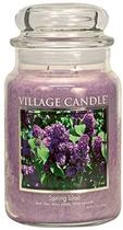Vela perfumada Village Candle Spring Lilac, frasco de boticário de 630 ml