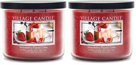 Vela perfumada Village Candle Strawberry Pound Cake 400mL x2