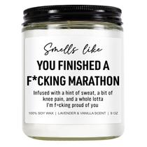 Vela perfumada Younift Funny 265 ml para corredores, presente de maratona Vela perfumada Younift Funny 265 ml para corredores, presente de maratona