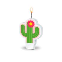 Vela Plana De Aniversário Cacto Love Lhama Junco