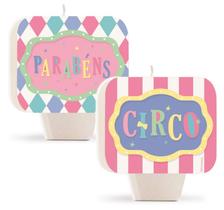 Vela Plana Dupla Face Festa Circo Rosa - 01 unidade - Cromus - Rizzo