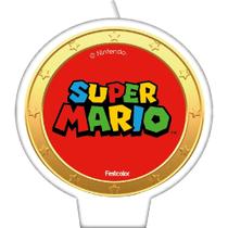 Vela Plana Super Mario Un - Festcolor Vela Plana Super Mario Un - Festcolor