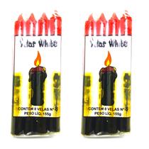 Vela Preta Vermelha Palito Umbanda Macumba Exu Pomba Gira Amor Magia Kit 2 Und Vela Preta Vermelha Palito Umbanda Macumba Exu Pomba Gira Amor Magia Kit 2 Und