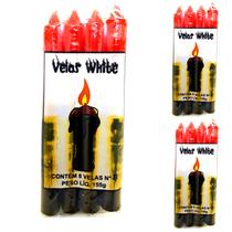 Vela Preta Vermelha Palito Umbanda Macumba Exu Pomba Gira Amor Magia Kit 3 Und