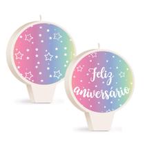 Vela Redonda Dupla Face Cromus Galáxia Soft