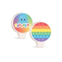 Vela Redonda Dupla Face Festa Fidget Toys - 1 Unidade - Cromus - Rizzo