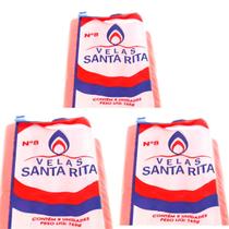 Vela Rosa Palito Votiva Numero 8 Parafina Pura Ritual Umbanda Orixá Kit 3 Und Vela Rosa Palito Votiva Numero 8 Parafina Pura Ritual Umbanda Orixá Kit 3 Und