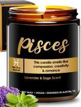 Vela Rosa Vila Pisces Perfume de Lavanda e Sálvia 255g Vela Rosa Vila Pisces Perfume de Lavanda e Sálvia 255g