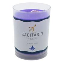 Vela Signo Sagitário Perfumada Sagitário Violetas 90g - Mandala