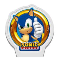 Vela Sonic pra Bolo de Aniversário Infantil Menino Sem Numero