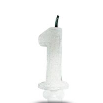 Vela Super Com Glitter Branca - Curifest Vela Super Com Glitter Branca - Curifest