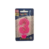 Vela Super Com Glitter Rosa - Curifest Vela Super Com Glitter Rosa - Curifest