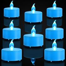 Vela Tea Light Biyanuo Flameless LED, pacote com 50 unidades, azul
