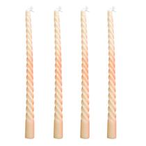 Vela Torcida Vermelho Branco Mesclado Espiral C/4 UN. 25Cm