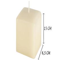 Vela torre decorativa branca 6,5 x 15 cm - un Vela torre decorativa branca 6,5 x 15 cm - un
