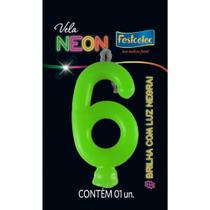 Vela Verde Neon - 01 Unidade - Festcolor