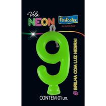 Vela Verde Neon - 01 Unidade - Festcolor